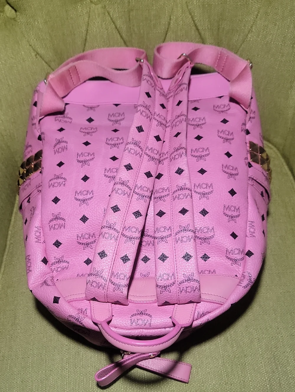 MCM Studdard  Pink Backpack